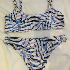 Skatie zebra print bikini set